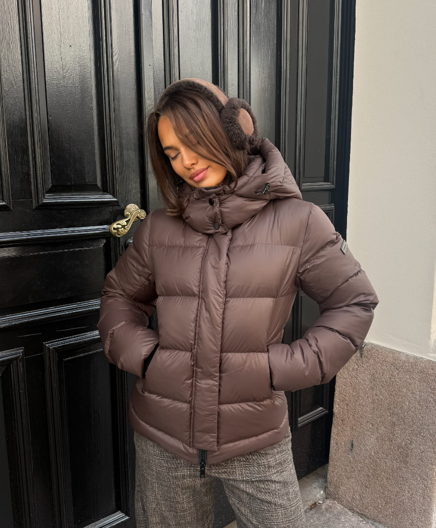 Leah Down Jacket - Brown