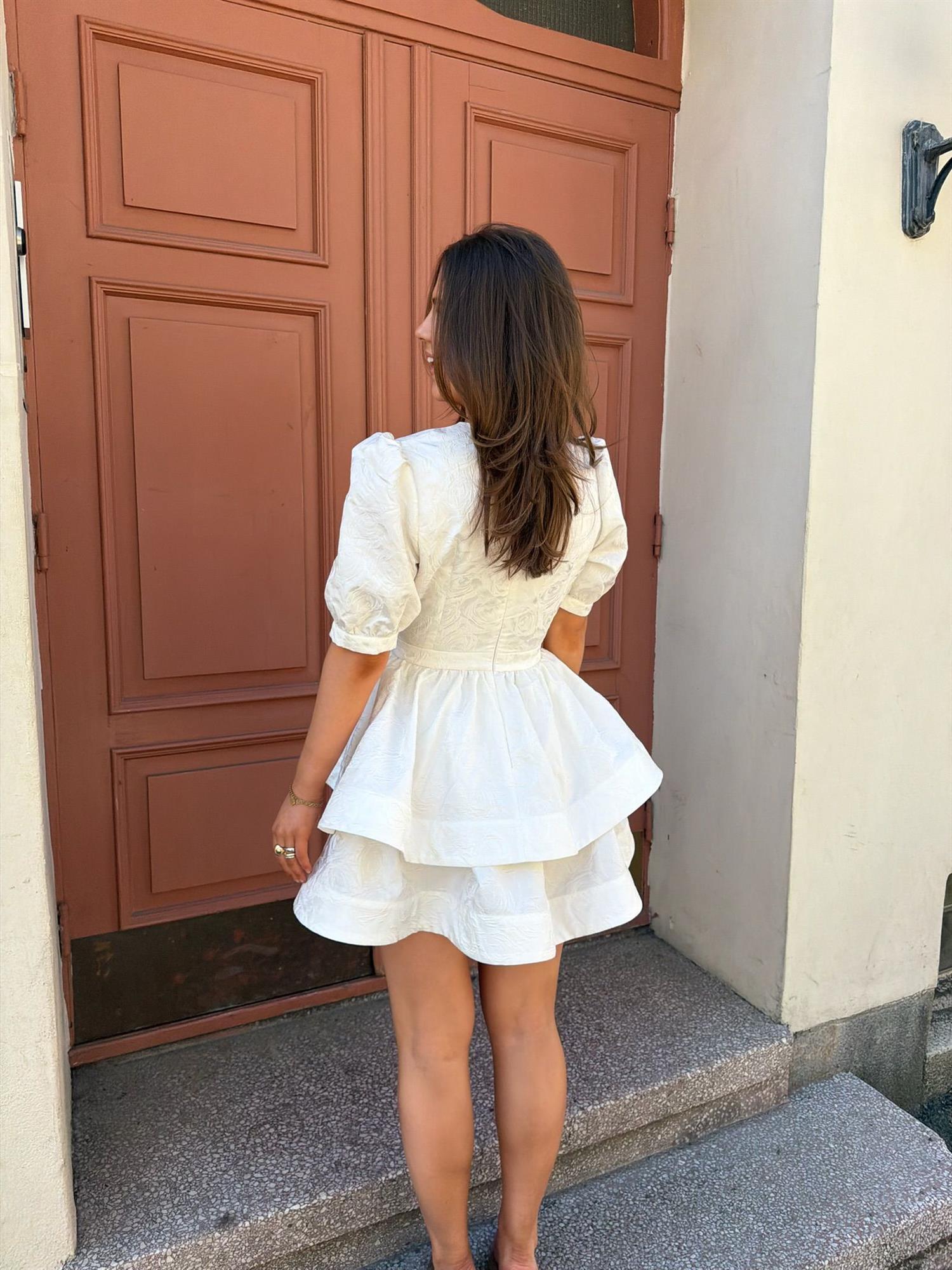 Eliana Mini Maze Dress - Verdant Blanc