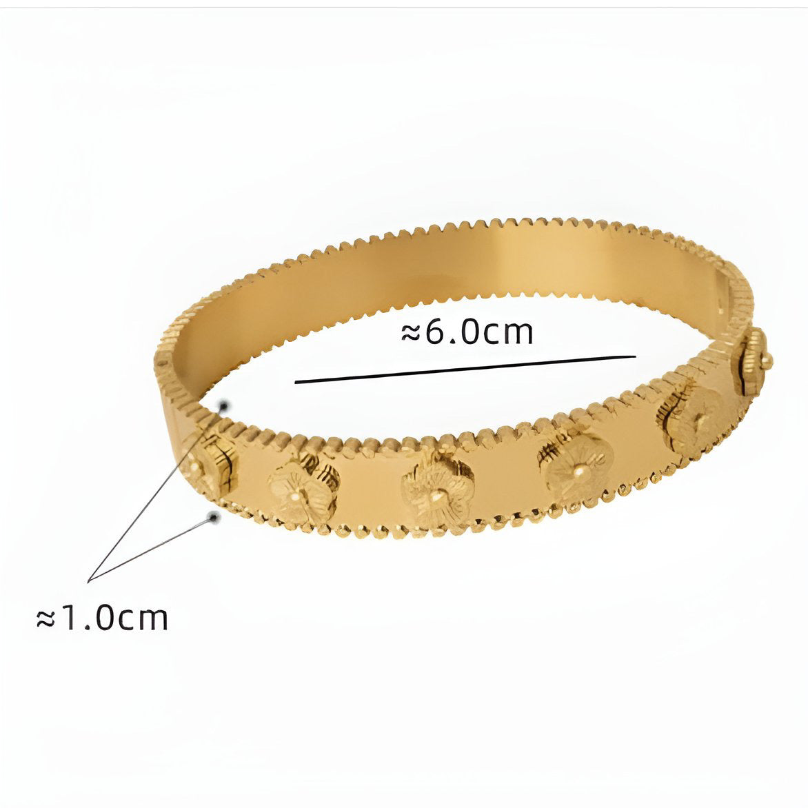 Flower Bangle Bracelet Tilbehør