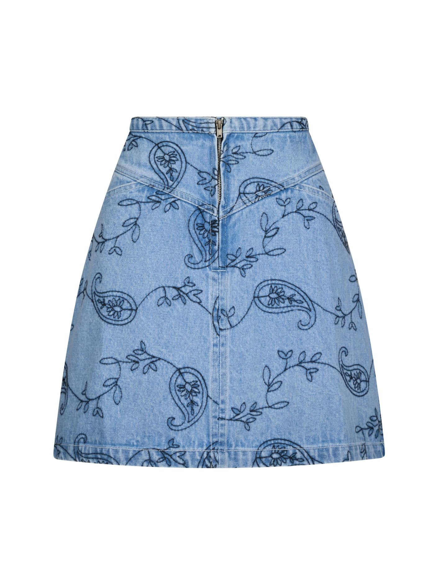 Gabani Embroidery Denim Skirt - Skjørt