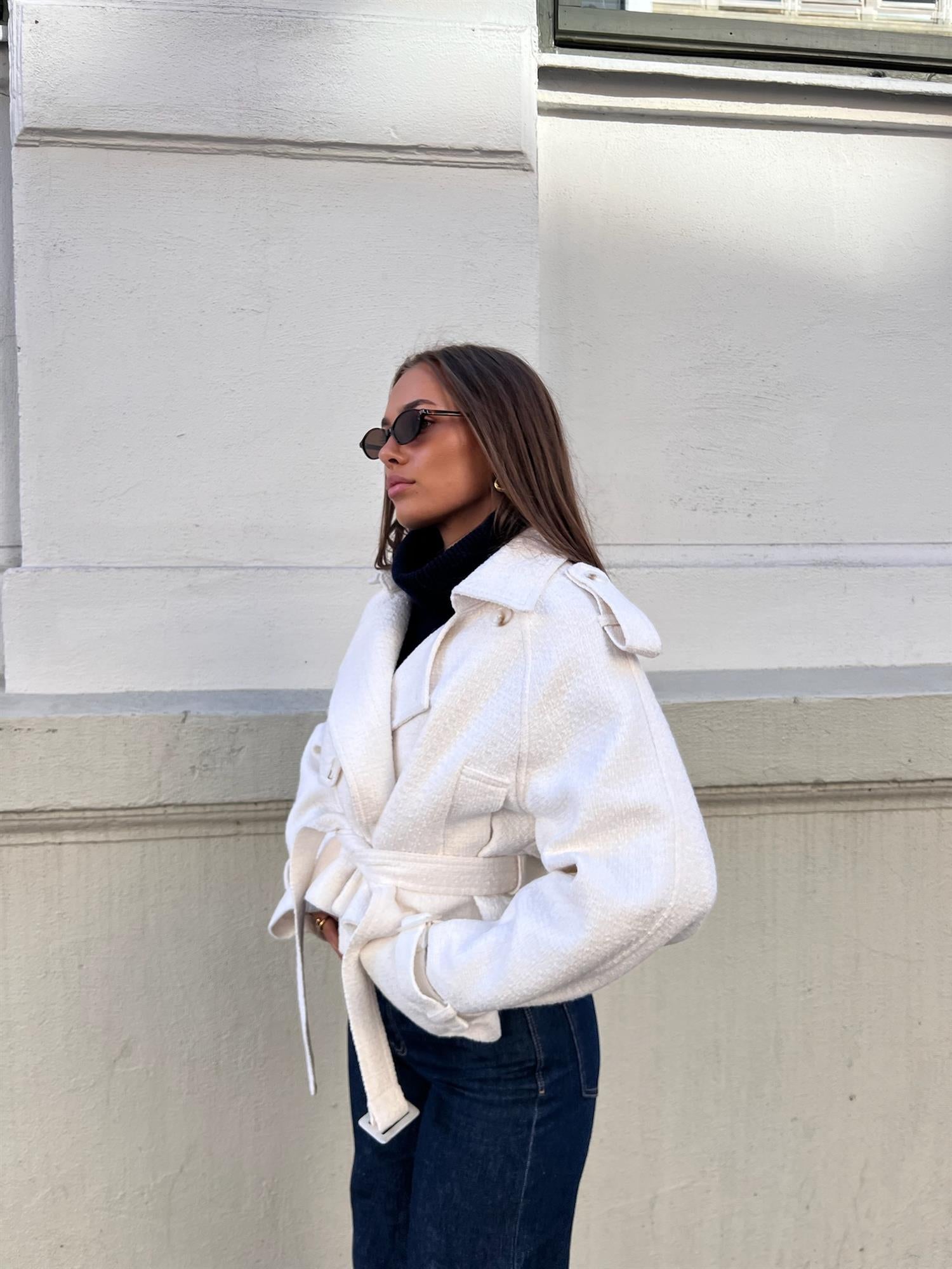 Gia Boucle Jacket White - Jakker