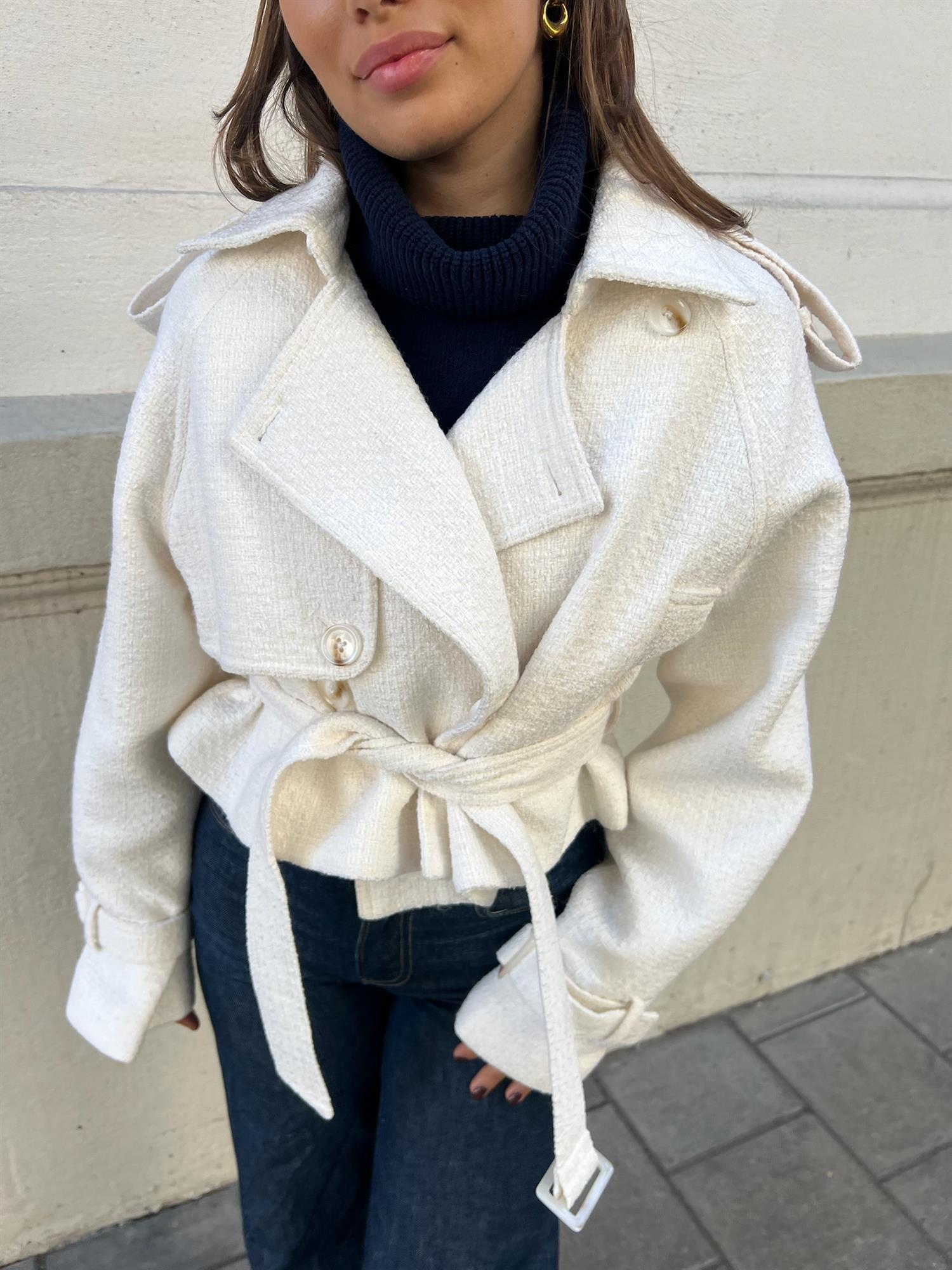 Gia Boucle Jacket White - Jakker