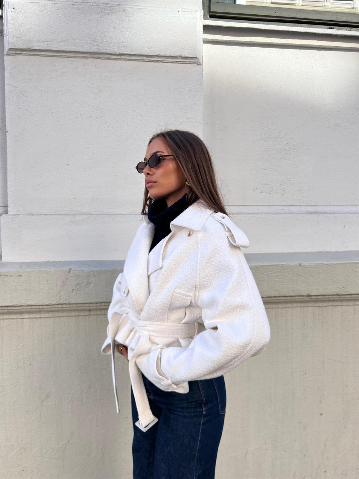 Gia Boucle Jacket White - Jakker