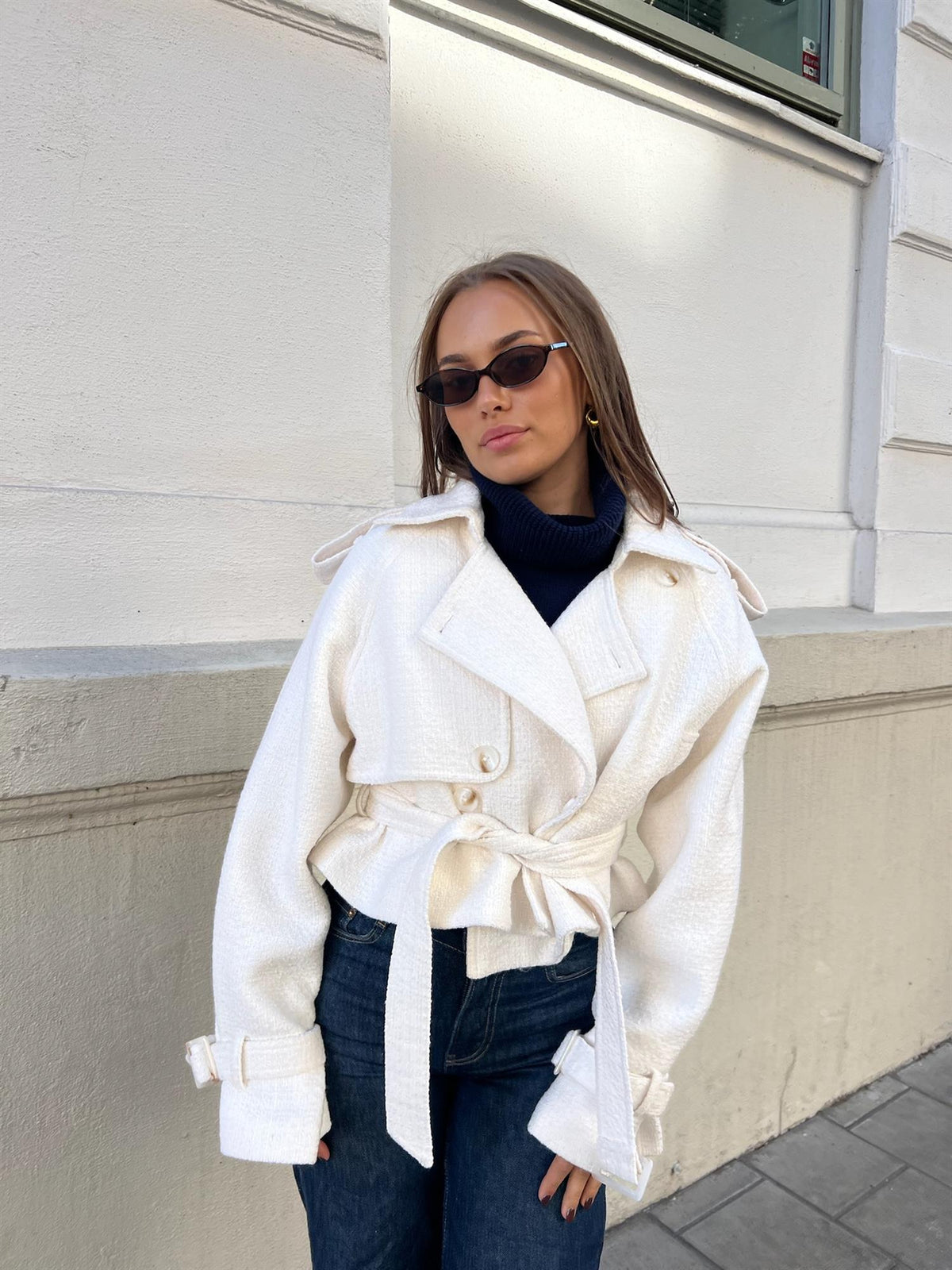 Gia Boucle Jacket White - Jakker