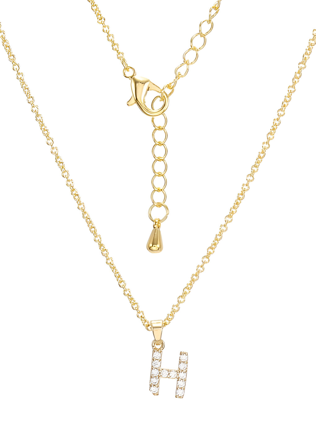 H Stras Letter Necklace - Tilbehør