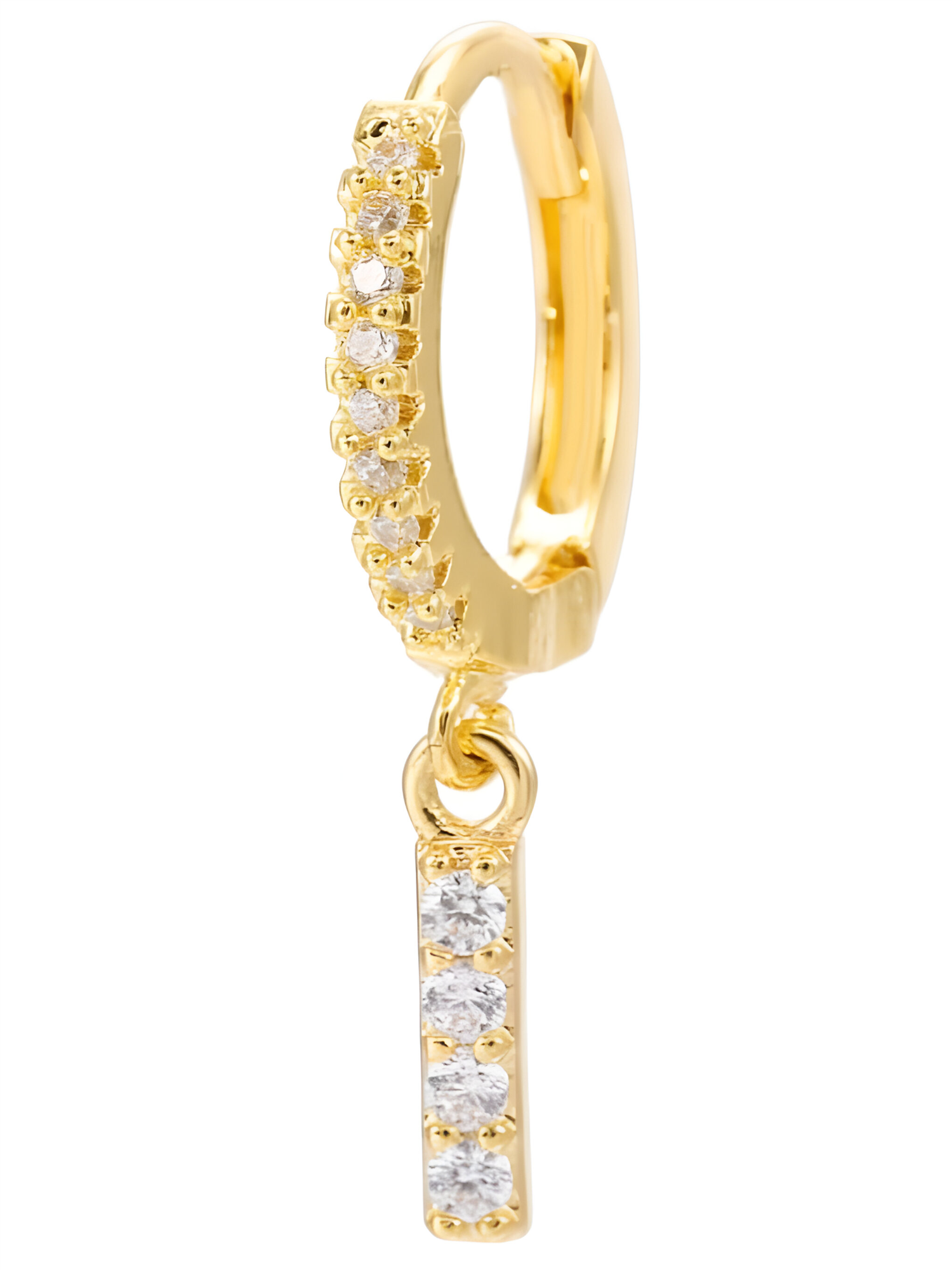 I Stras Letter Single Earring Tilbehør