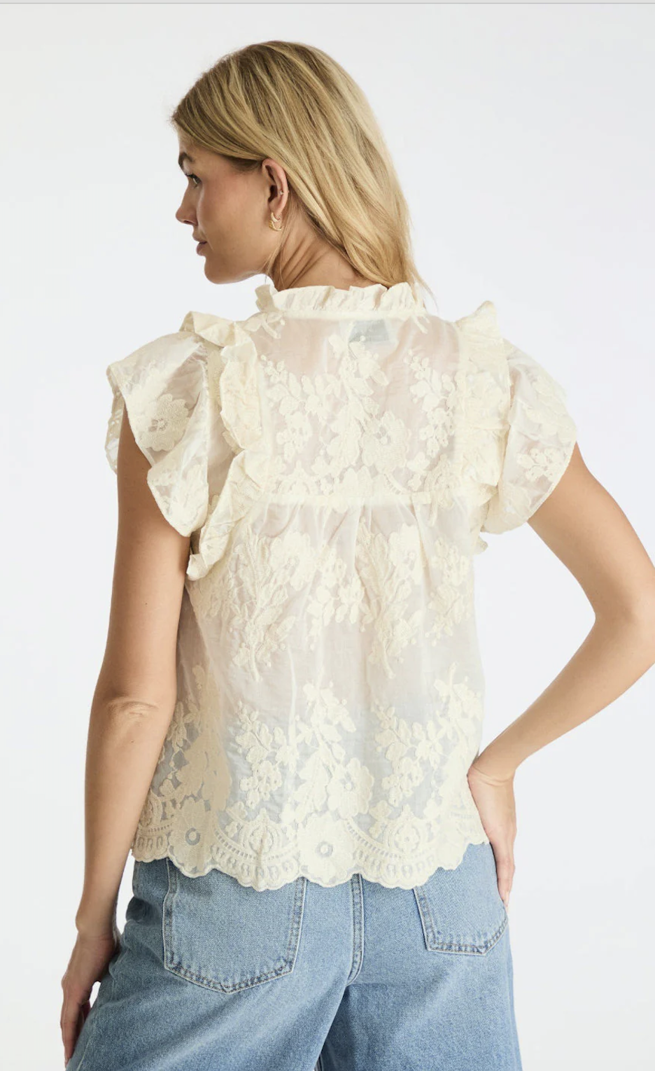 Jayla Big Embroidery Top - Overdeler