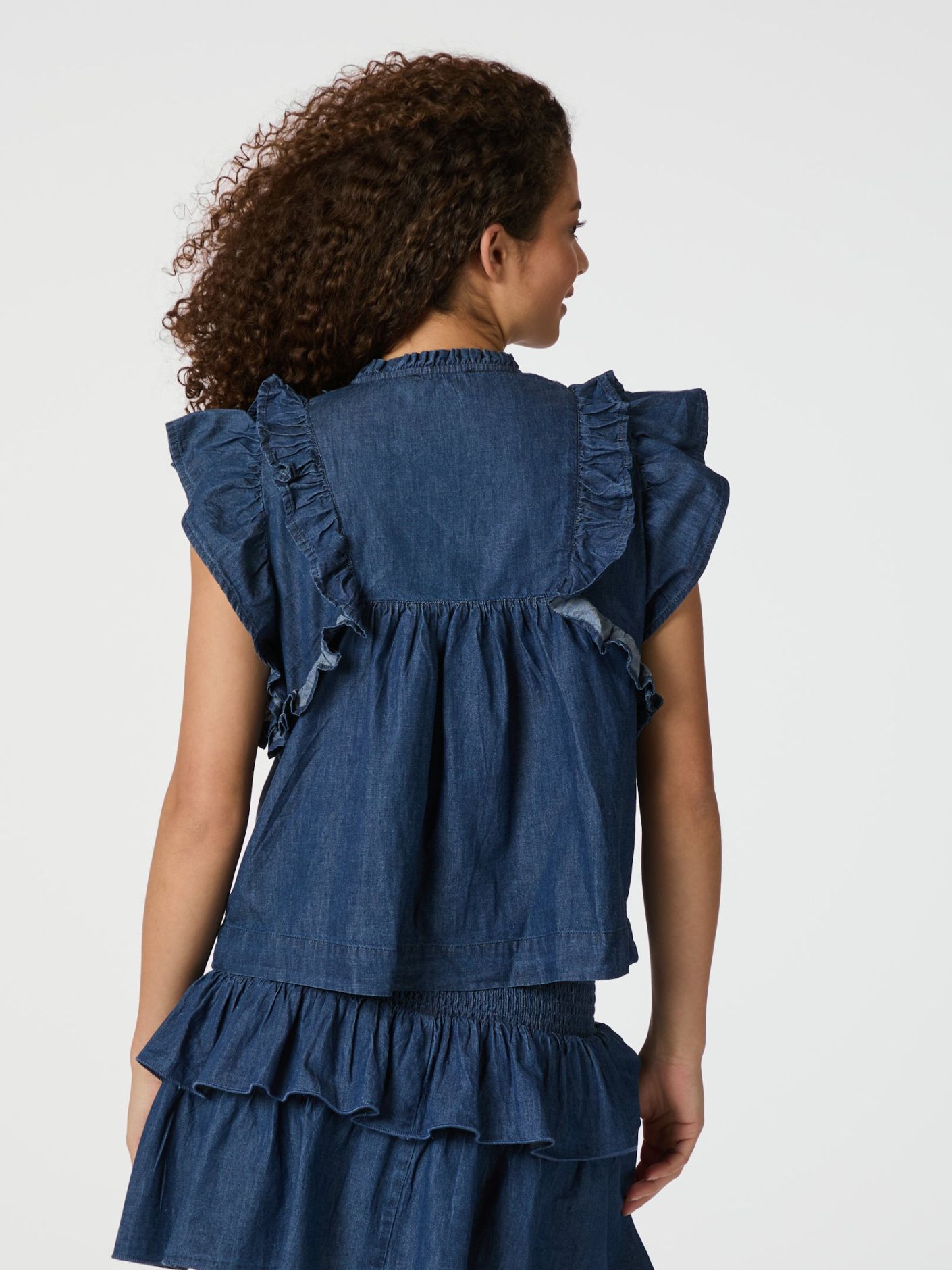 Jayla Denim Top - Overdeler