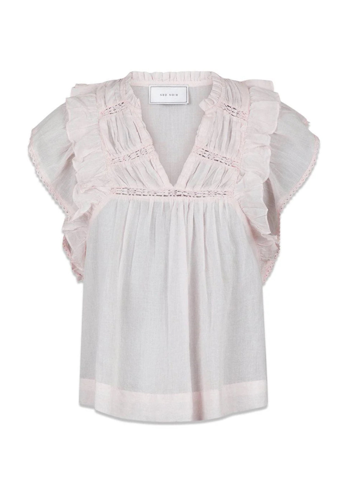 Jayla S Voile Top Light pink Overdeler