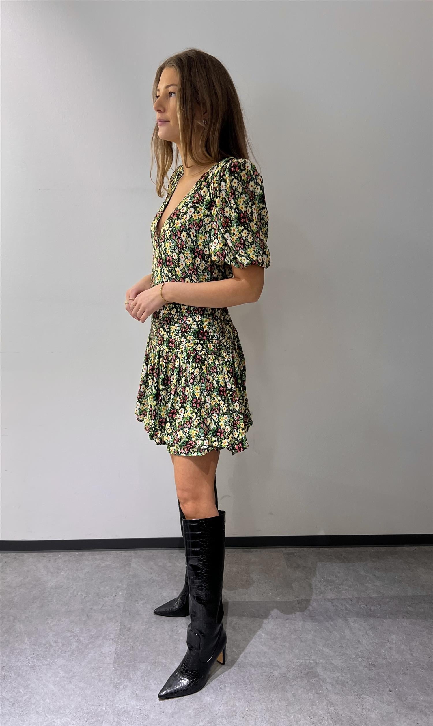 Joanna SS Smocking Detail Mini Dress - Kjoler