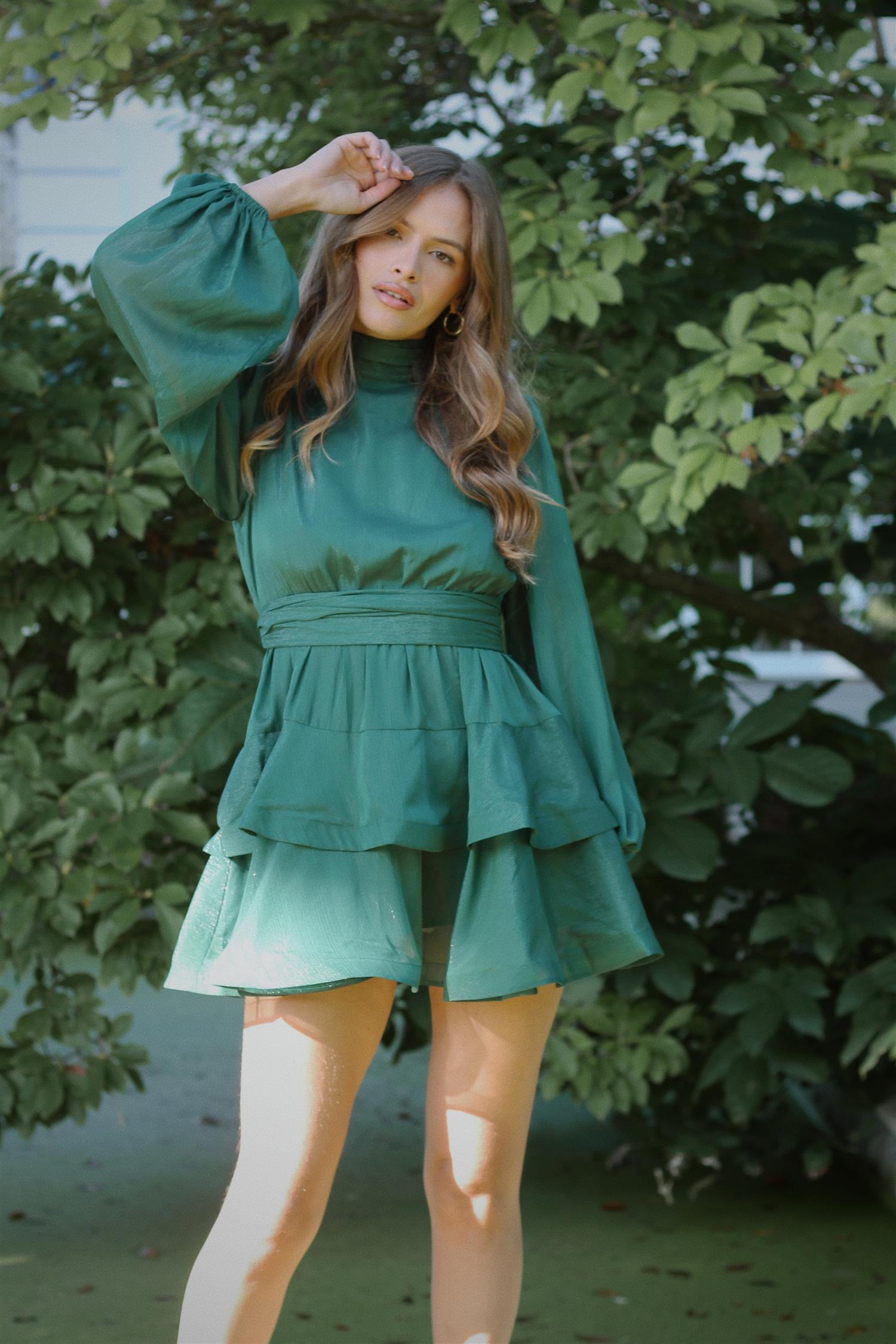 Kelly Minari Dress - Smaragd - Kjoler