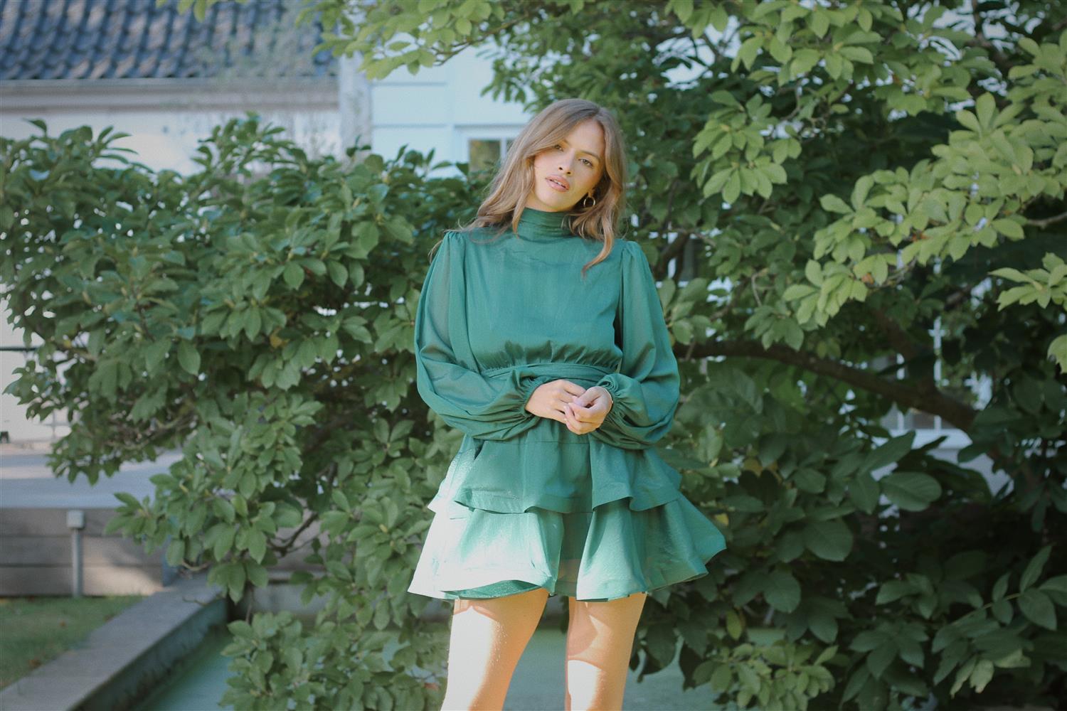 Kelly Minari Dress - Smaragd - Kjoler