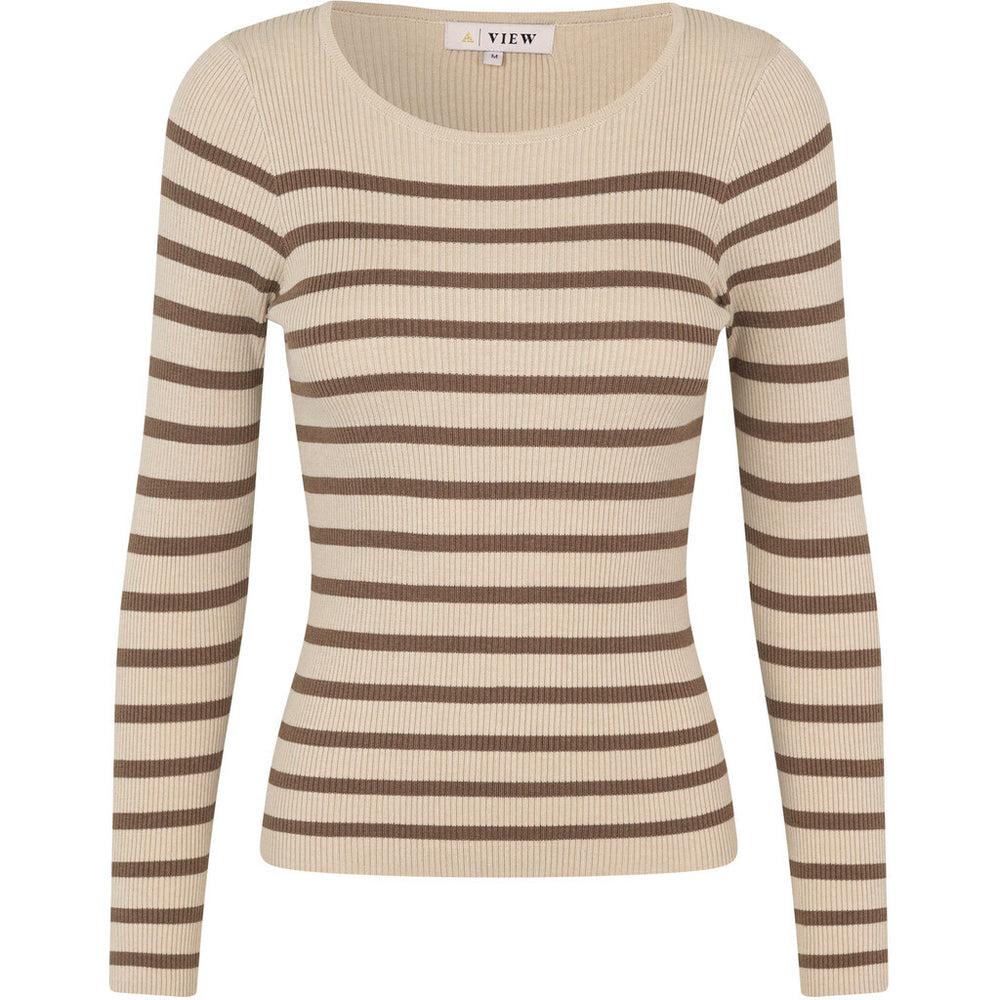 Lana Rib Stripe Blouse - Overdeler