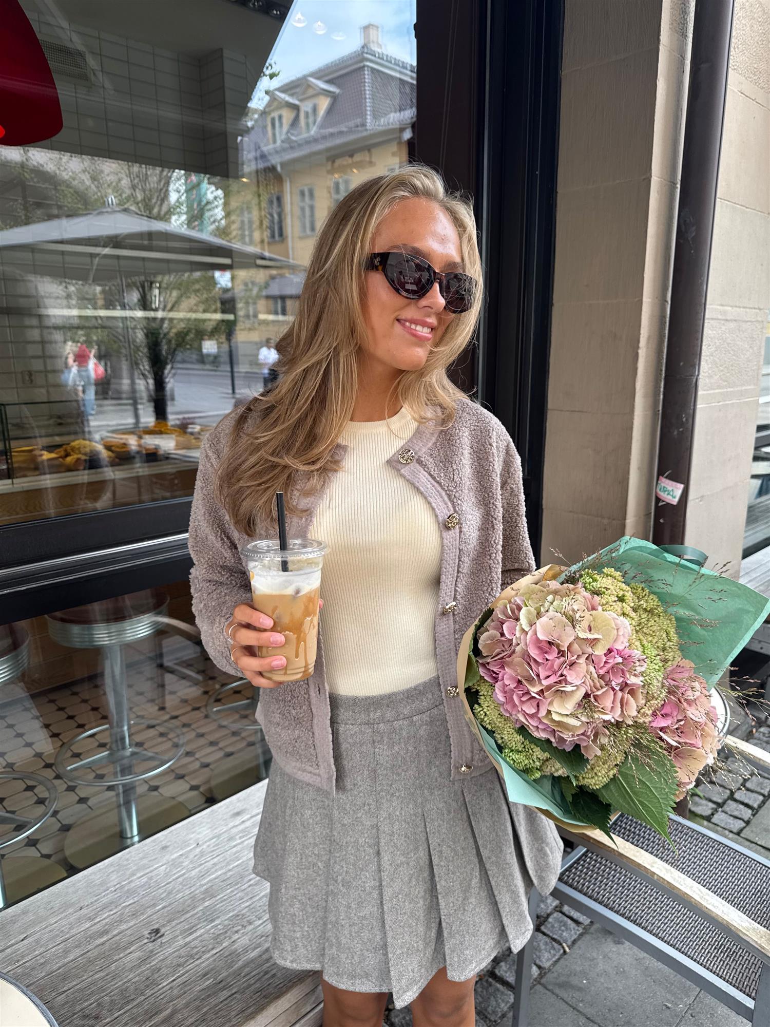Laurina Herringbone Skirt Skjørt
