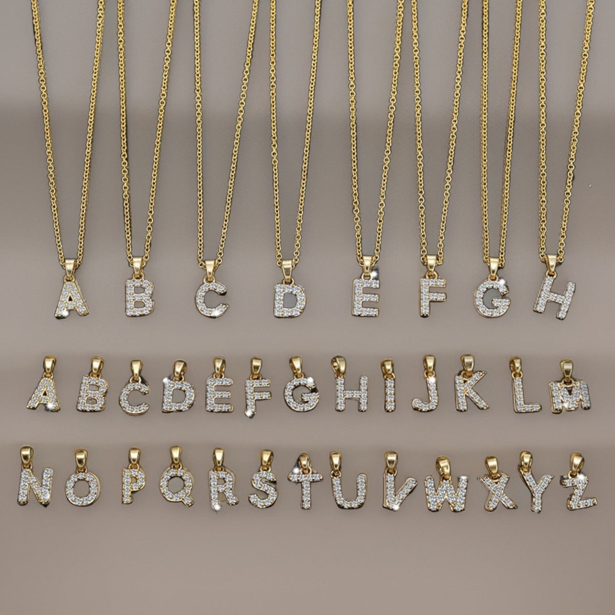 Letter Strass Necklace - Tilbehør