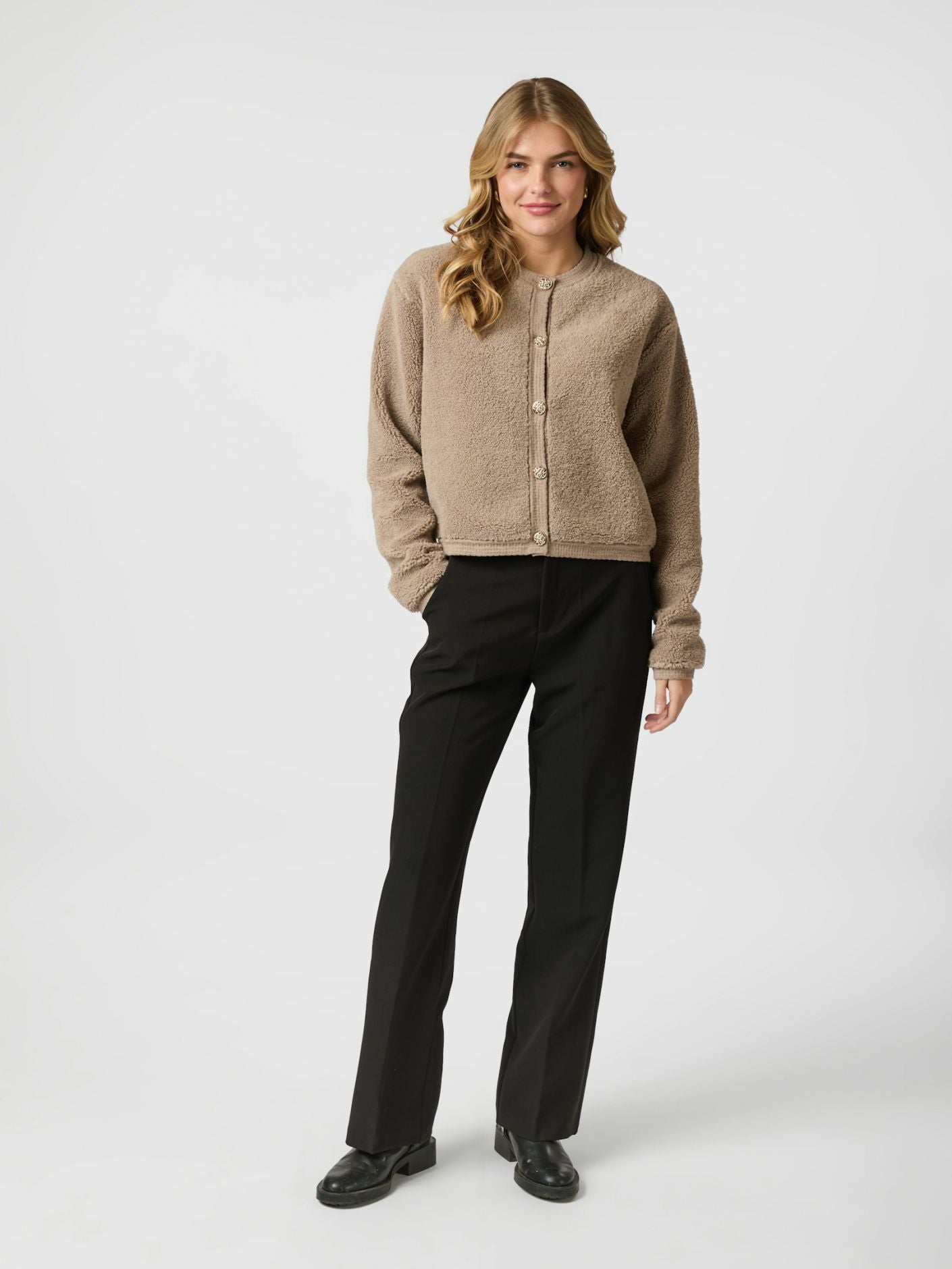 Limo Fluffy Knit Cardigan Overdeler
