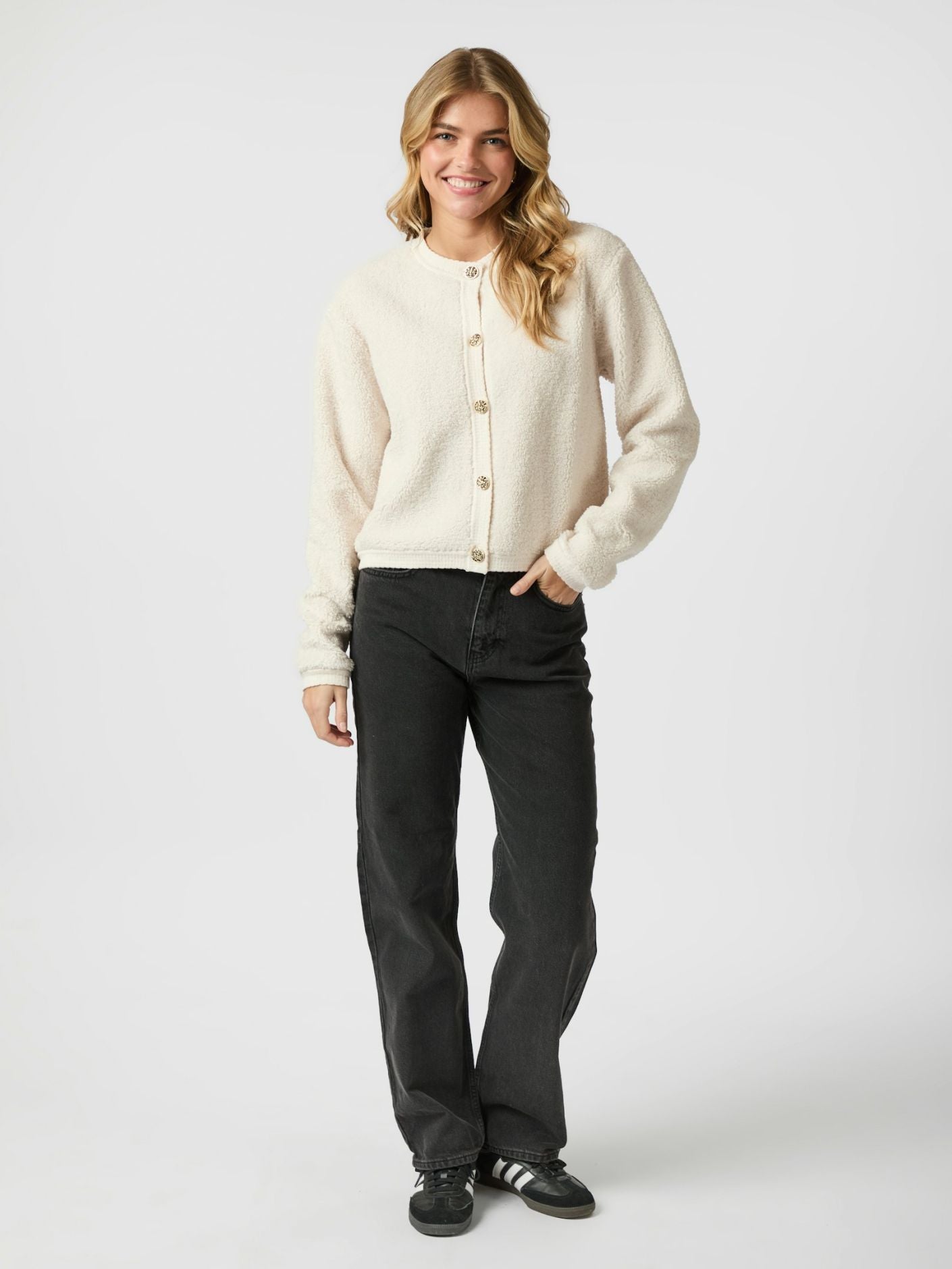 Limo Fluffy Knit Cardigan Overdeler