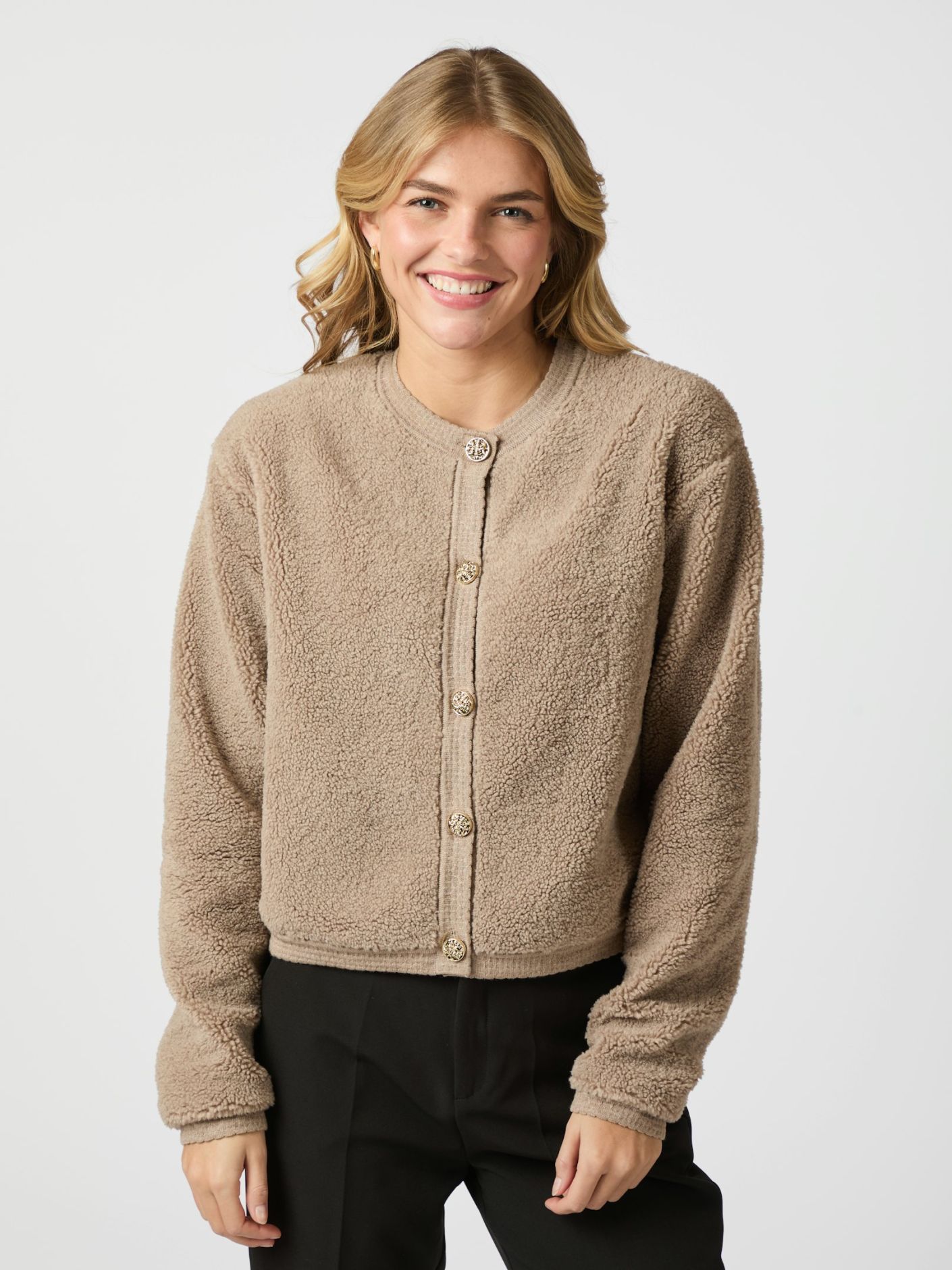 Limo Fluffy Knit Cardigan Overdeler