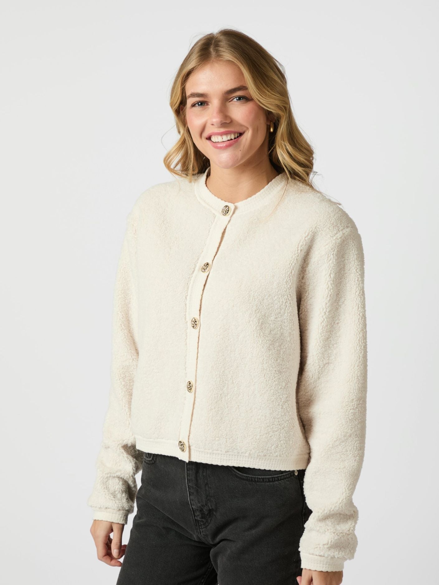 Limo Fluffy Knit Cardigan Overdeler