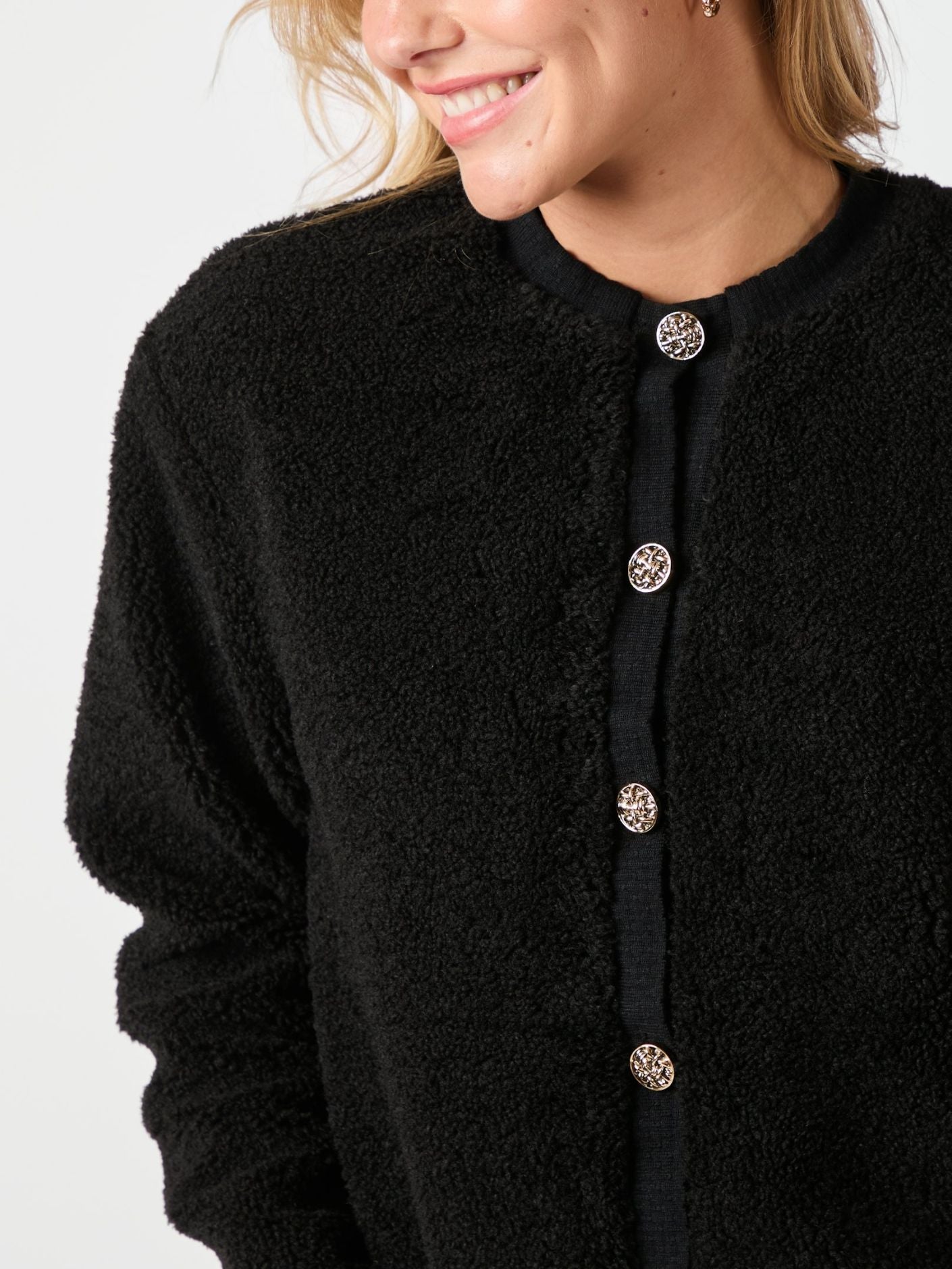 Limo Fluffy Knit Cardigan Overdeler