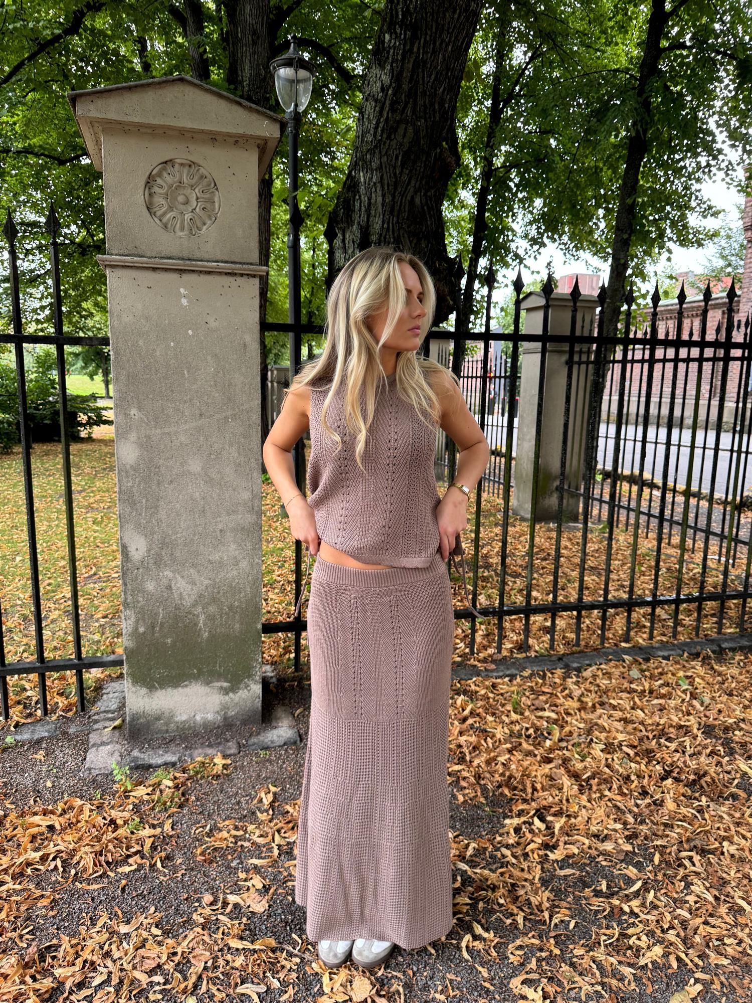 Lyric Crochet Knit Skirt - Skjørt