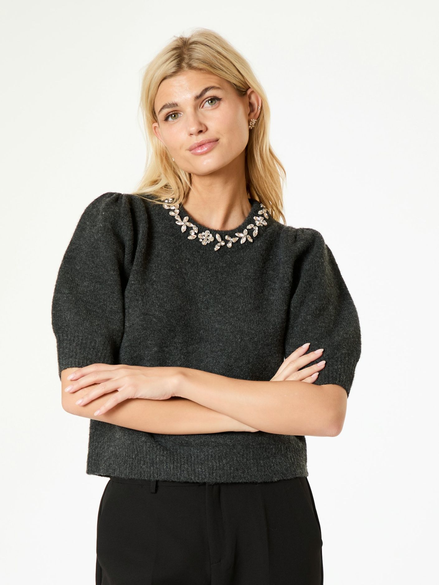 Maia Stone Knit Blouse - Overdeler