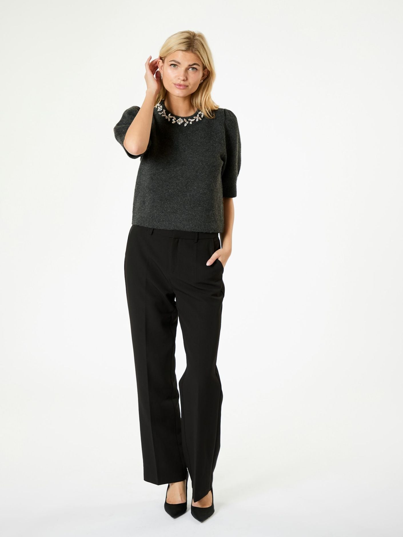 Maia Stone Knit Blouse - Overdeler
