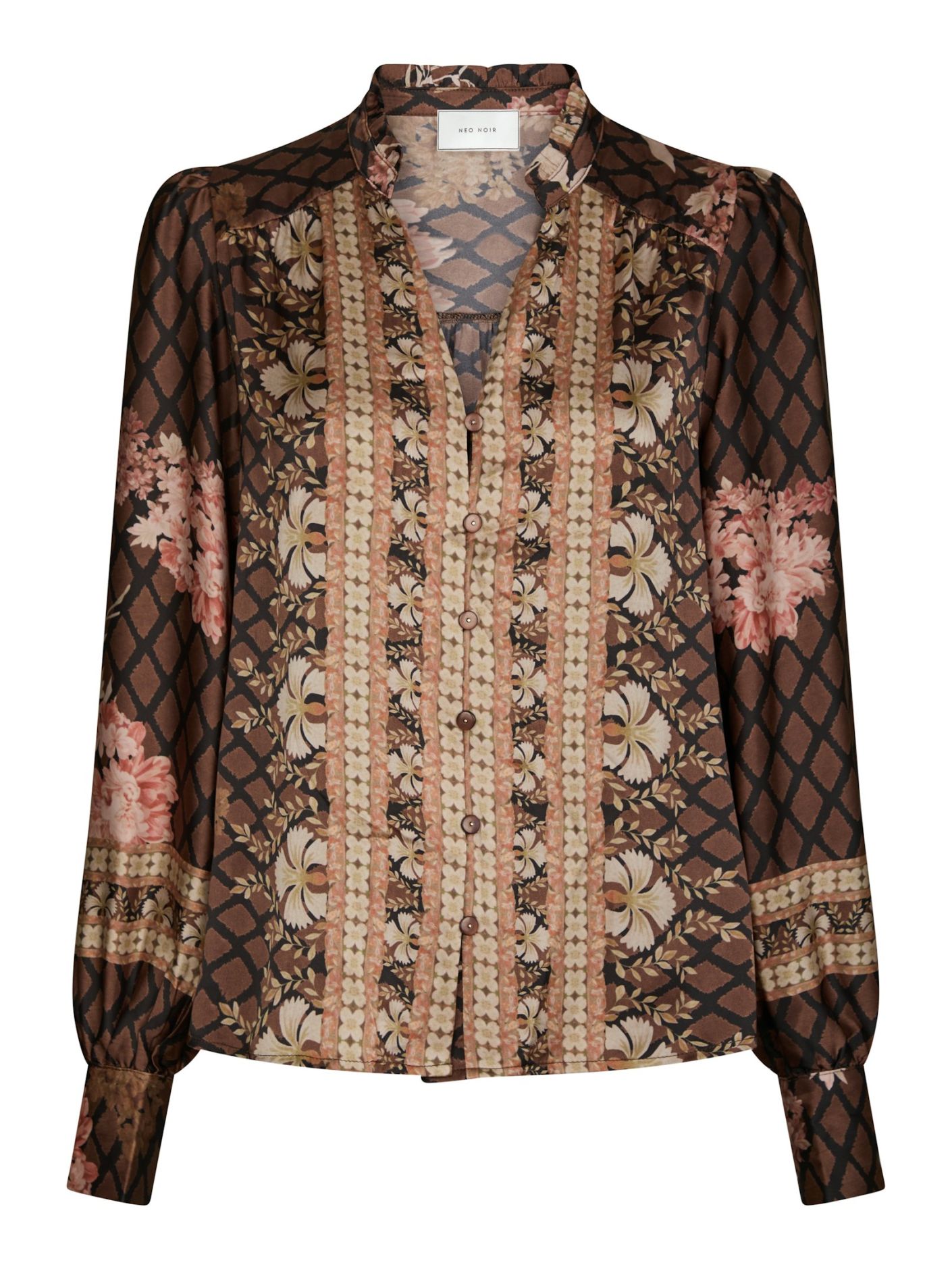Massima Botanical Border Blouse - Overdeler