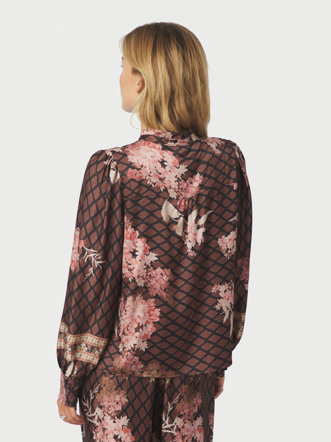 Massima Botanical Border Blouse - Overdeler