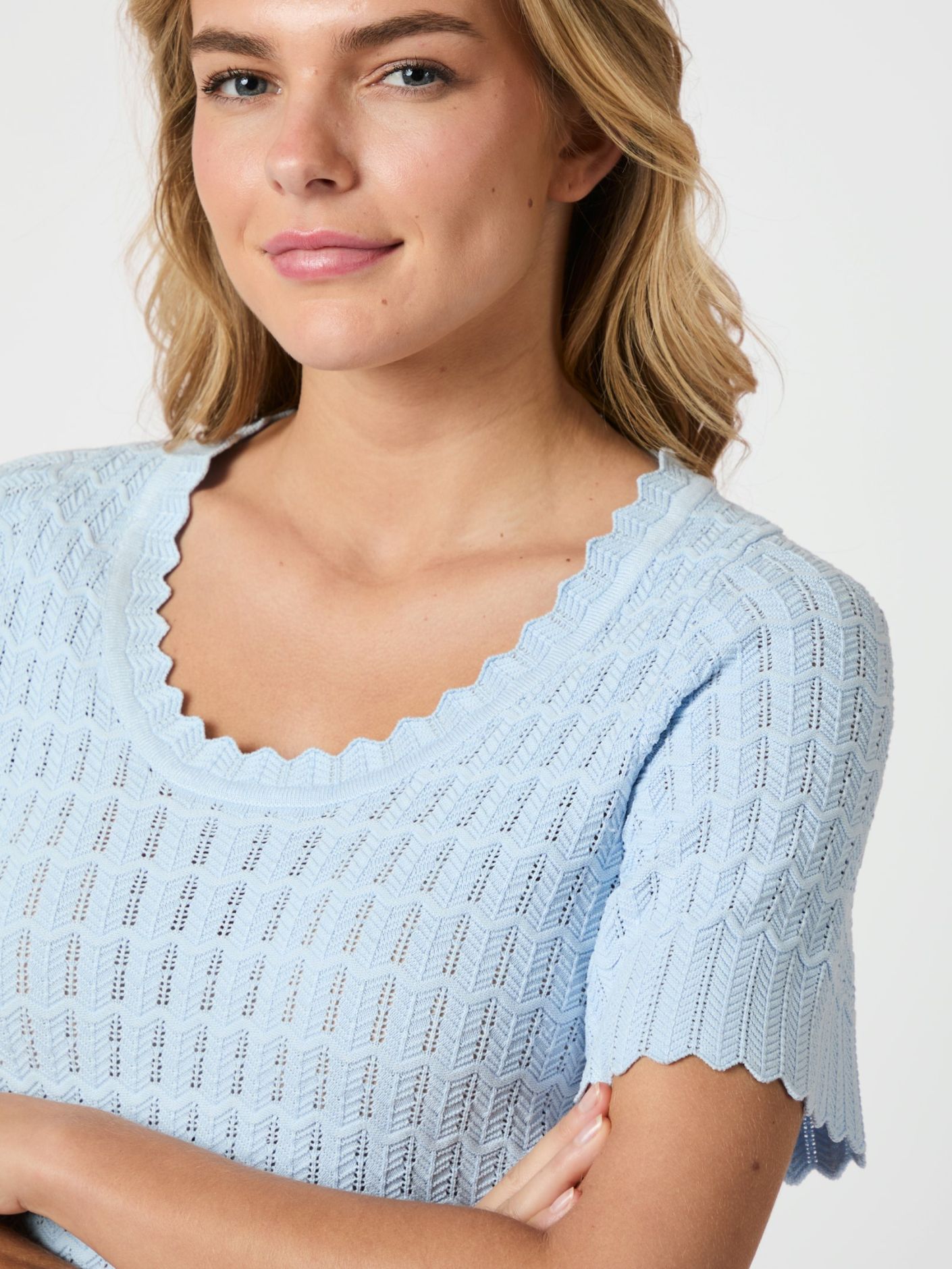 Meiko Solid Knit Blouse - Overdeler