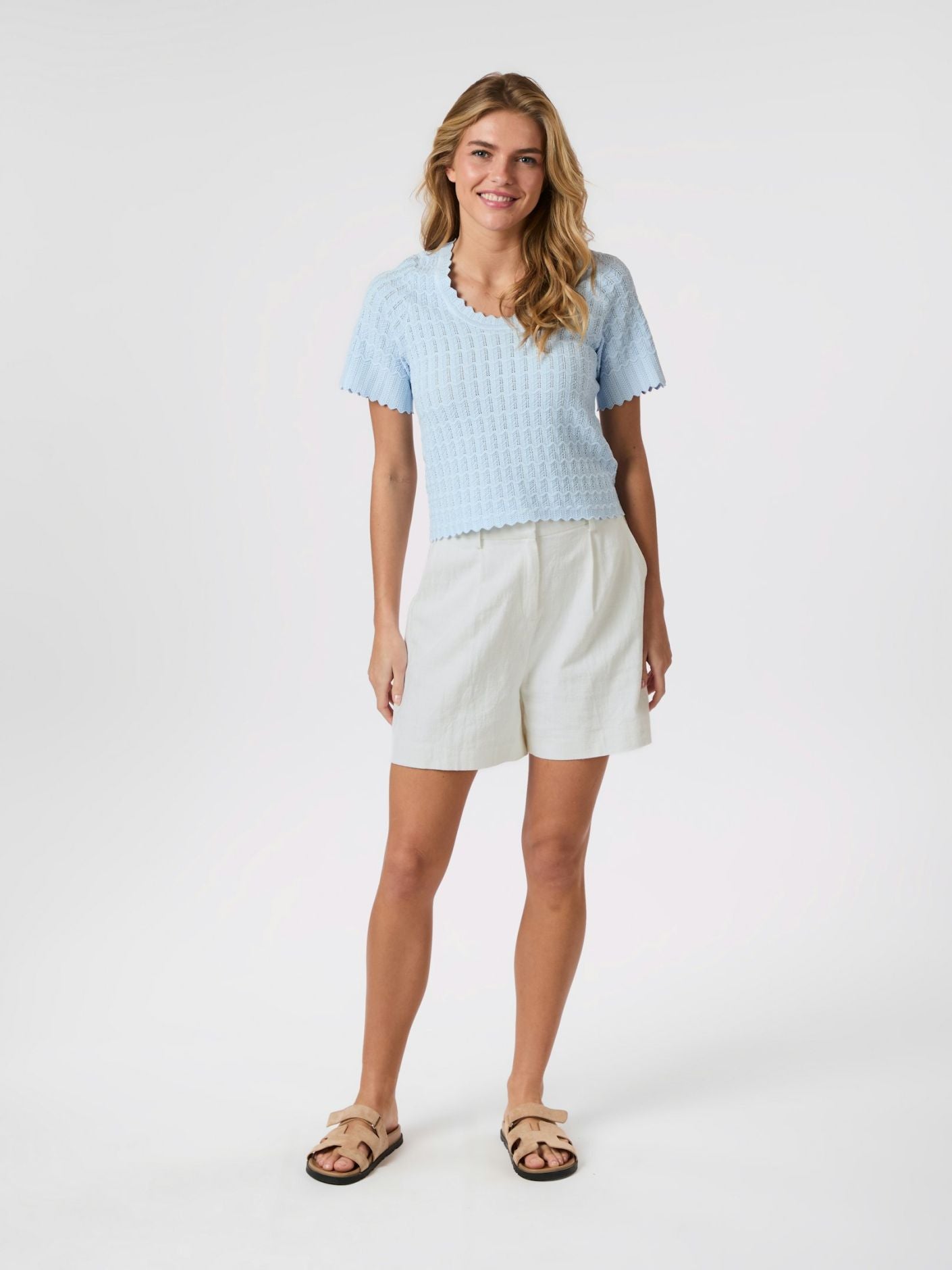 Meiko Solid Knit Blouse - Overdeler