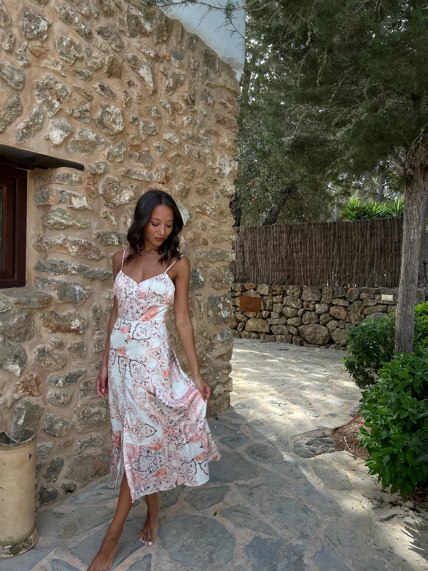 Mila Midi Slip Dress Kjoler