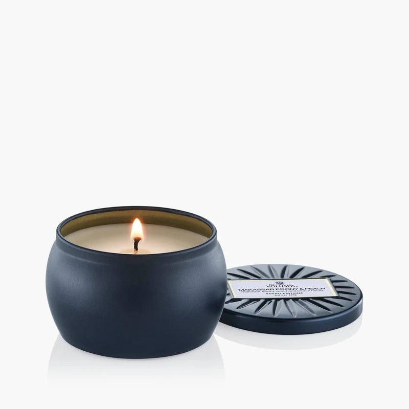 Mini Tin Candle 113g - Makassar Ebony & Peach - Tilbehør