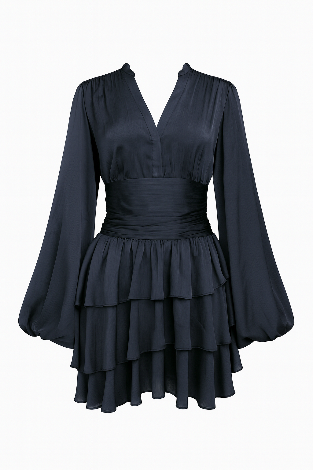 Nadine Belted Ruffle Dress Kjoler