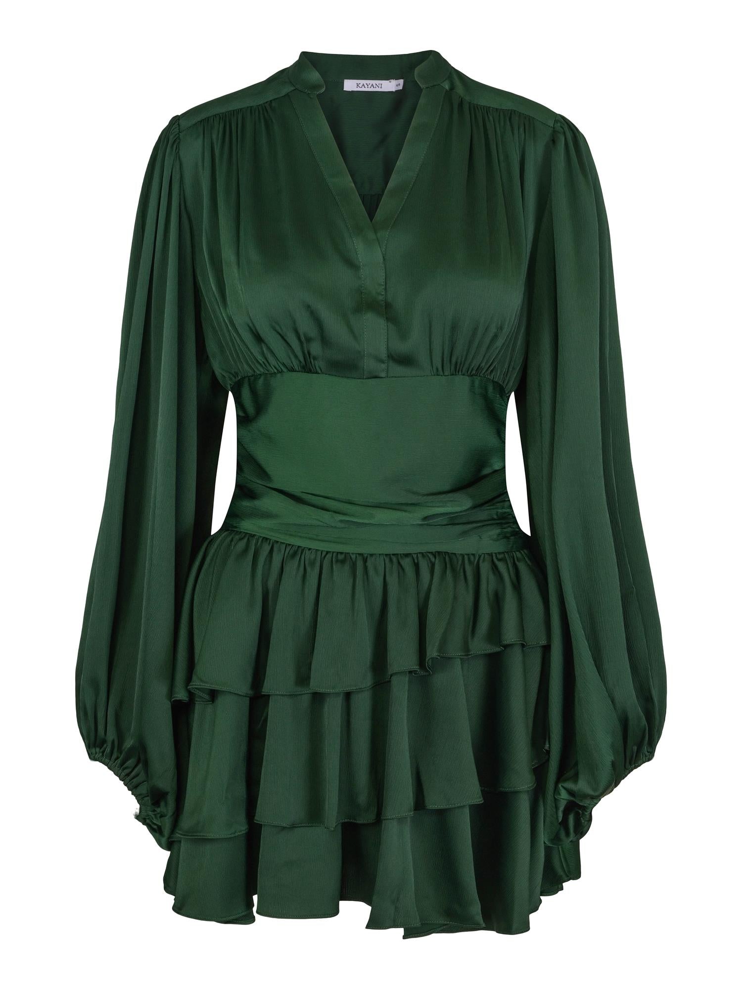 Nadine Belted Ruffle Dress - Kjoler