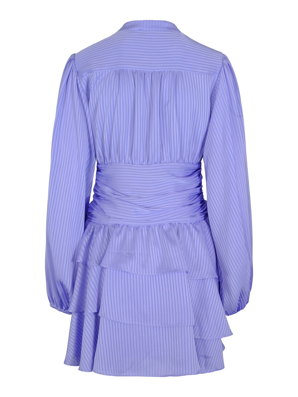 Nadine Belted Ruffle Dress - Ocean Waves - Kjoler