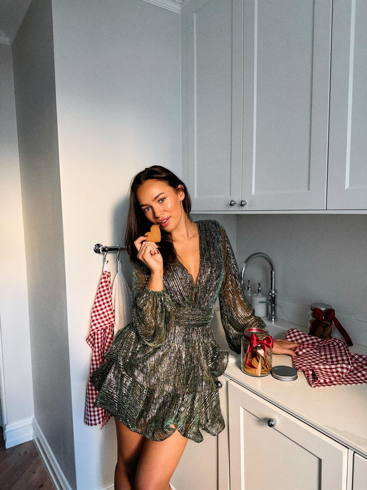 Naia Bedouin Dress - Green Splash - Kjoler