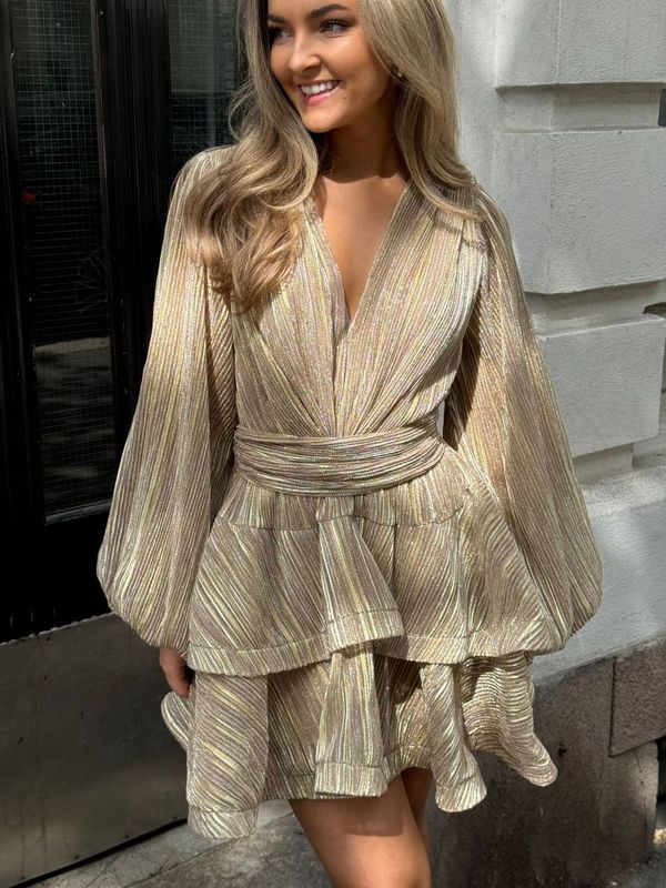 Naia Bedouine Dress - Grain Bronz Splash - Kjoler