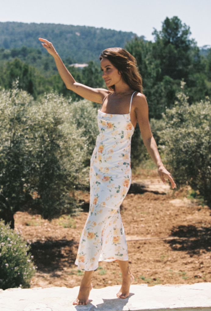 Noelle Tulum Midi Dress - Luminous Blossom - Kjoler