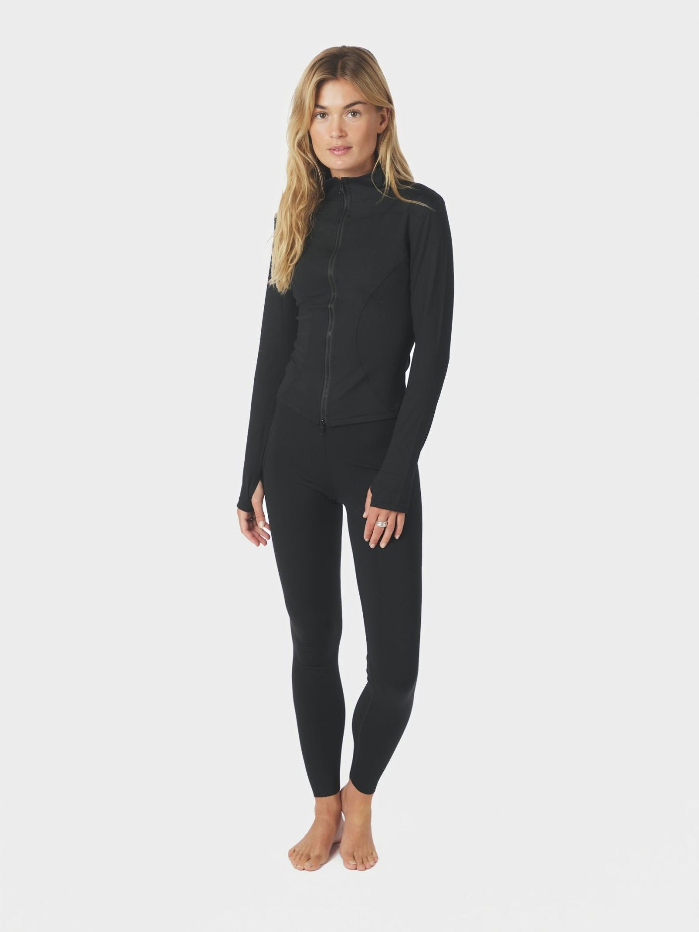Nolana Zip Blouse BLACK - Overdeler