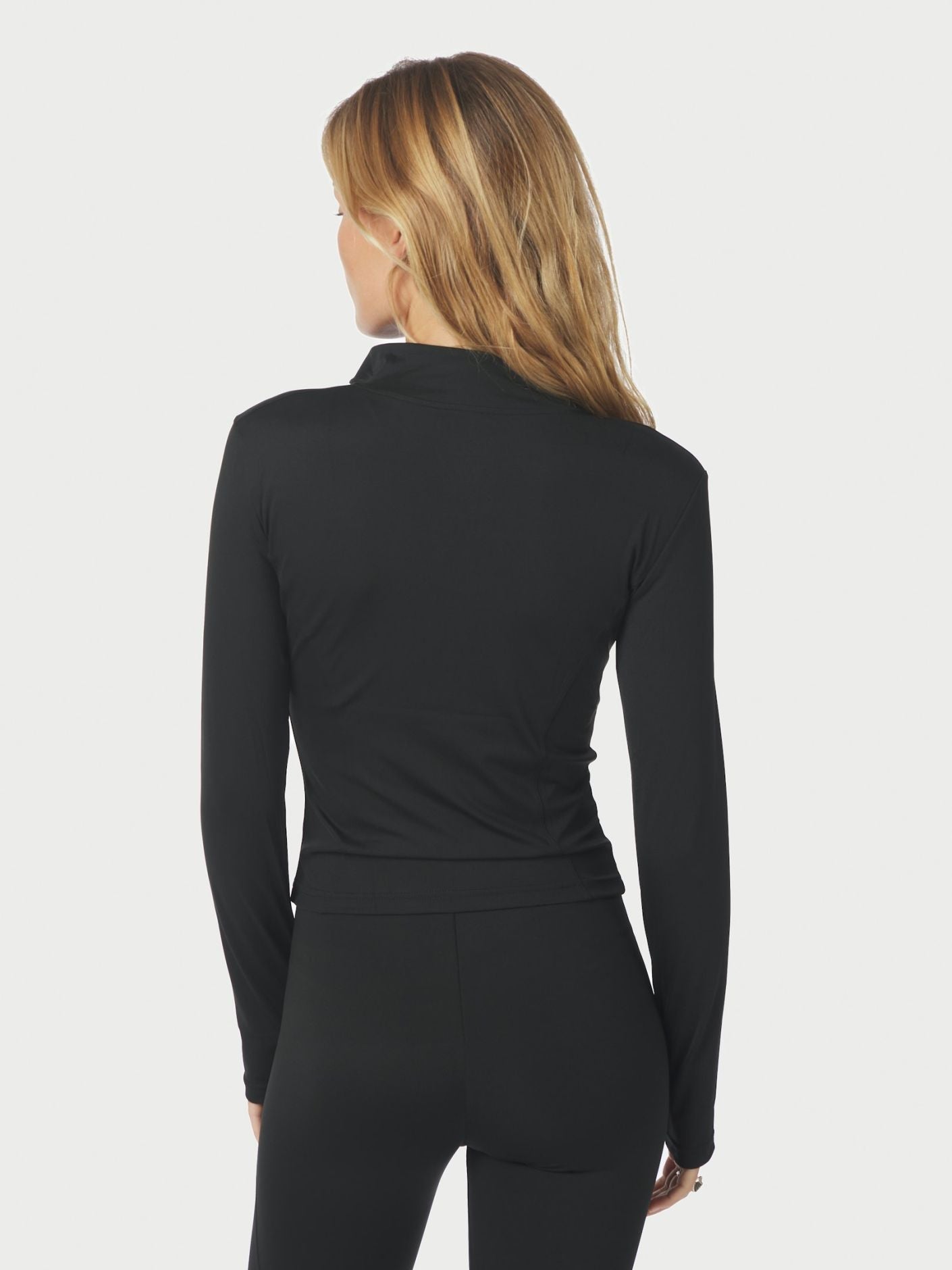 Nolana Zip Blouse BLACK - Overdeler