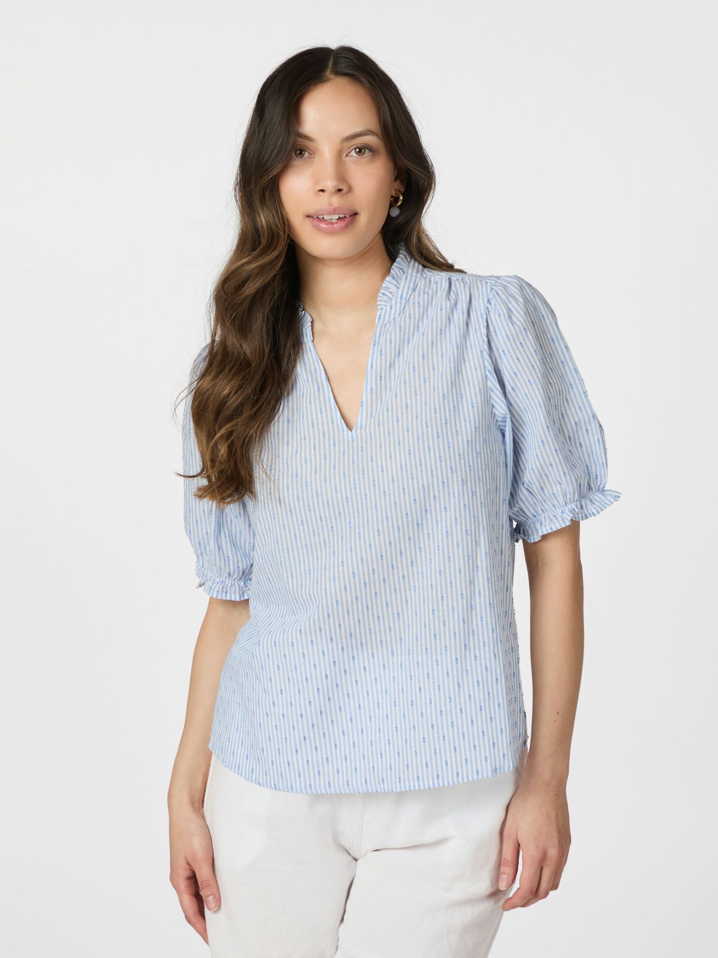 Odesa Dot Stripe Blouse - Overdeler