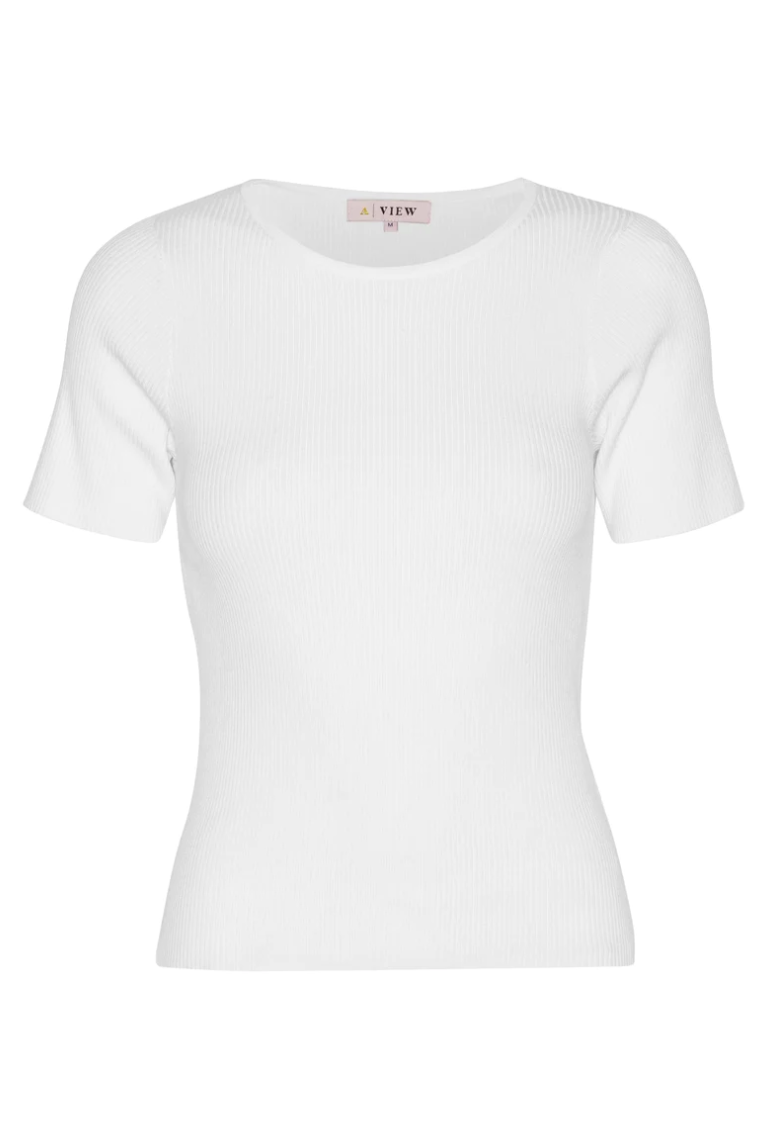 Rib Knit Short Sleeve Top - Overdeler