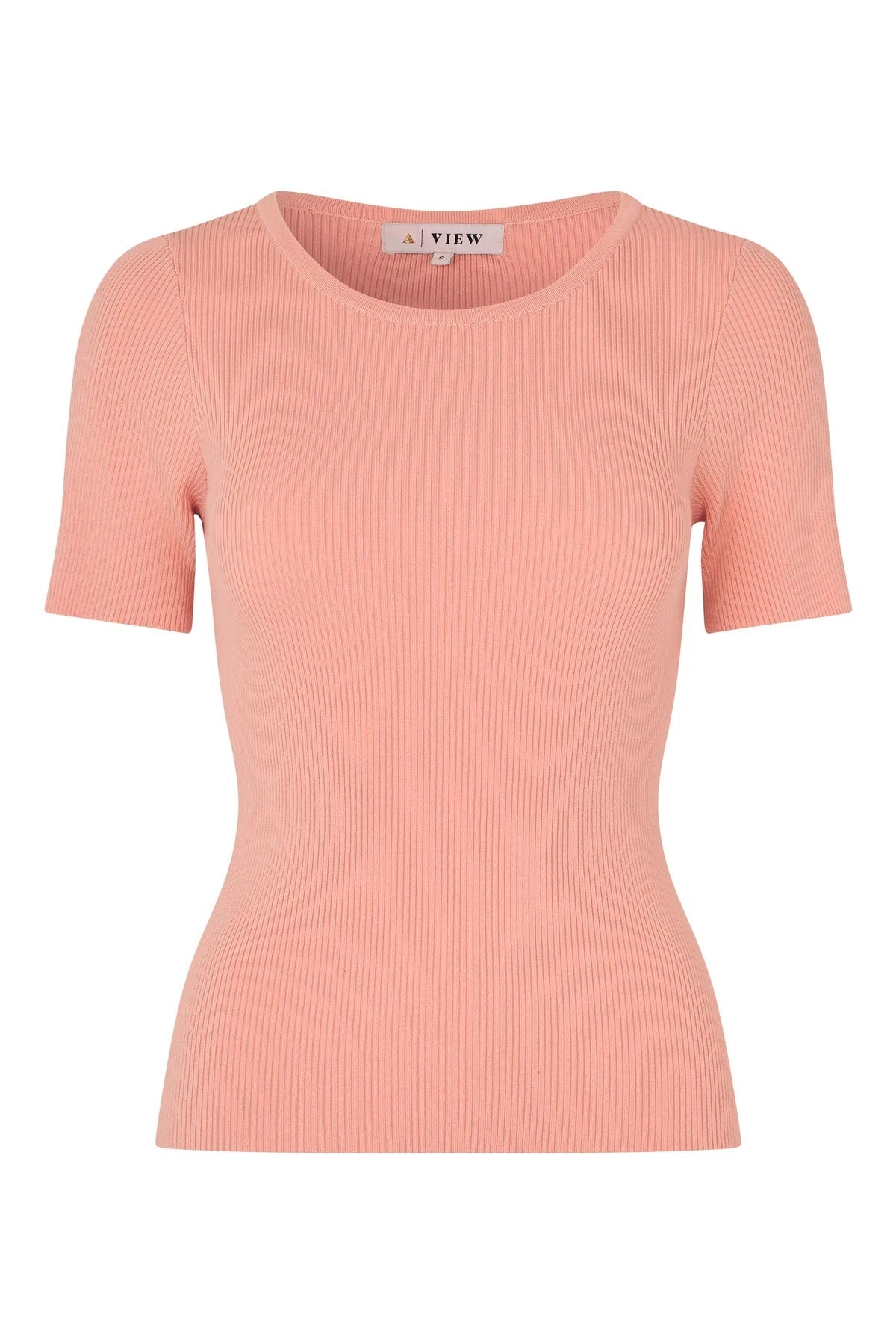 Rib Knit Short Sleeve Top - Overdeler
