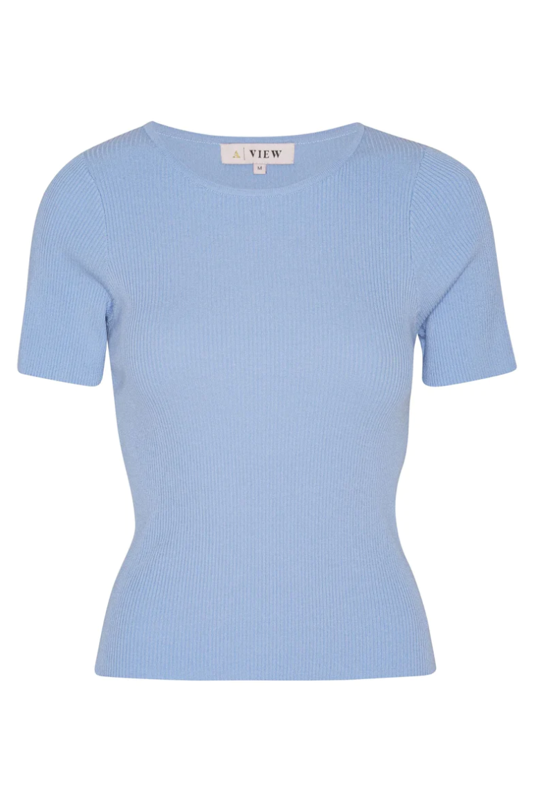 Rib Knit Short Sleeve Top - Overdeler