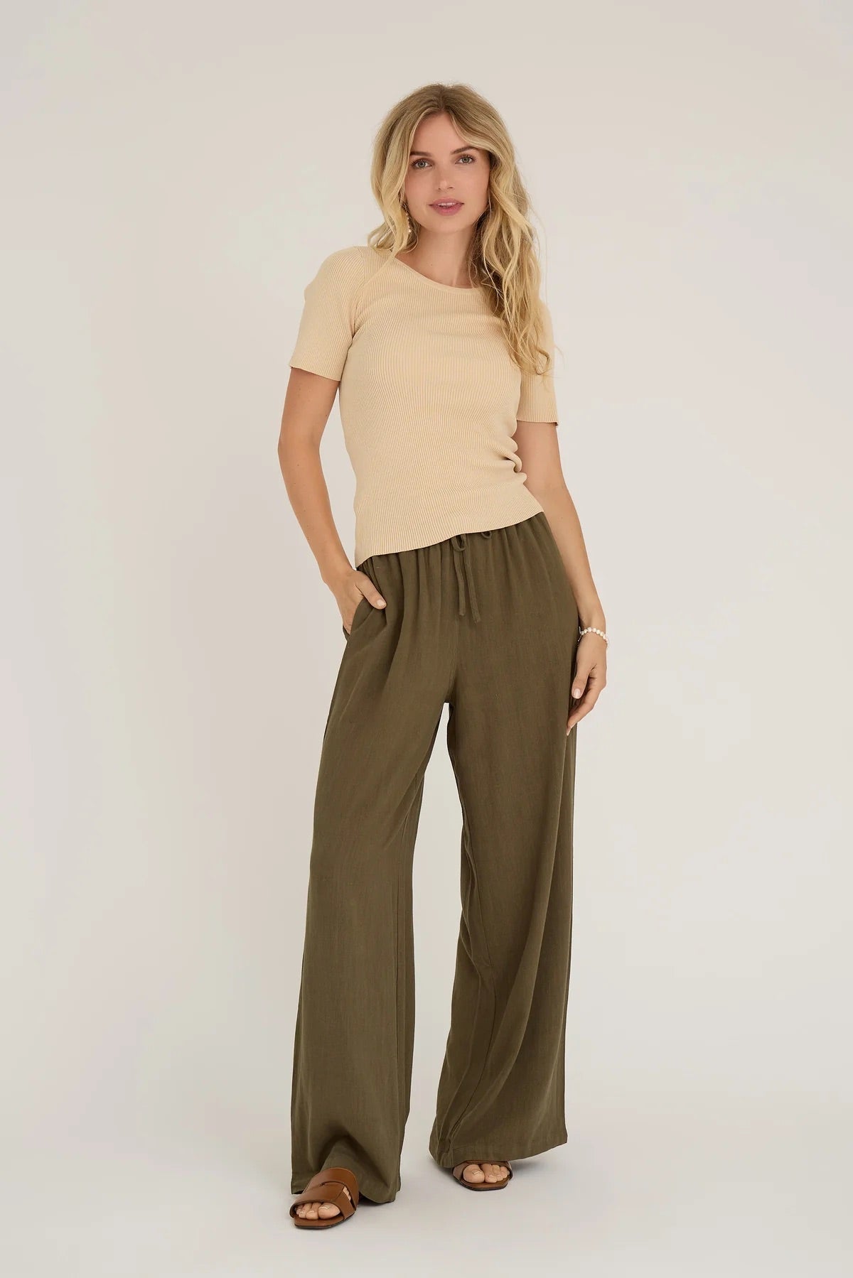Rib Knit Short Sleeve Top Overdeler