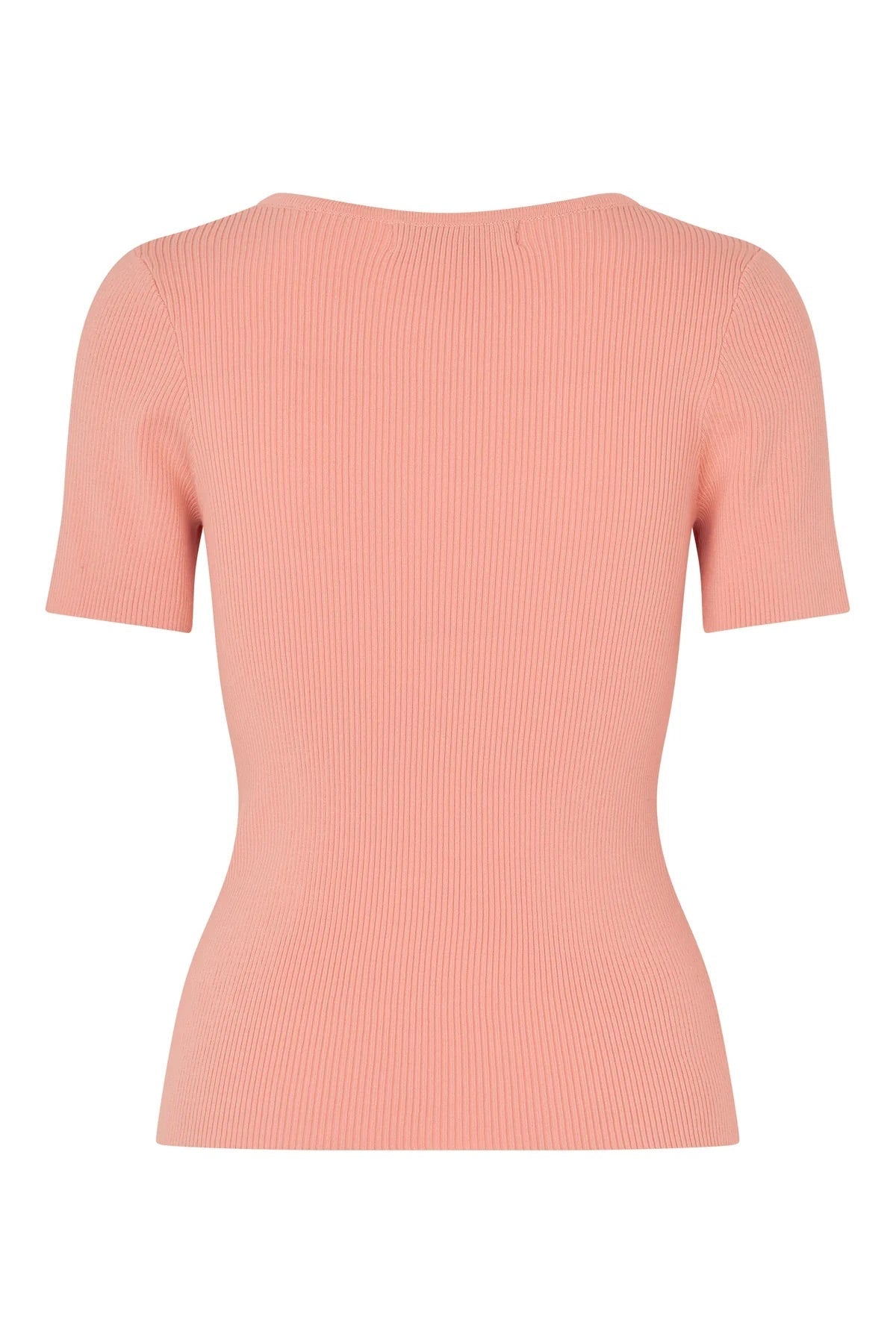 Rib Knit Short Sleeve Top - Overdeler