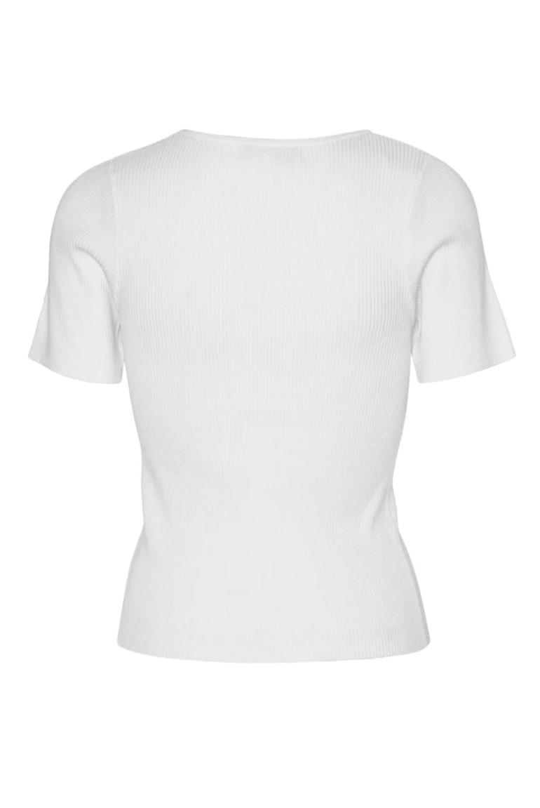 Rib Knit Short Sleeve Top - Overdeler