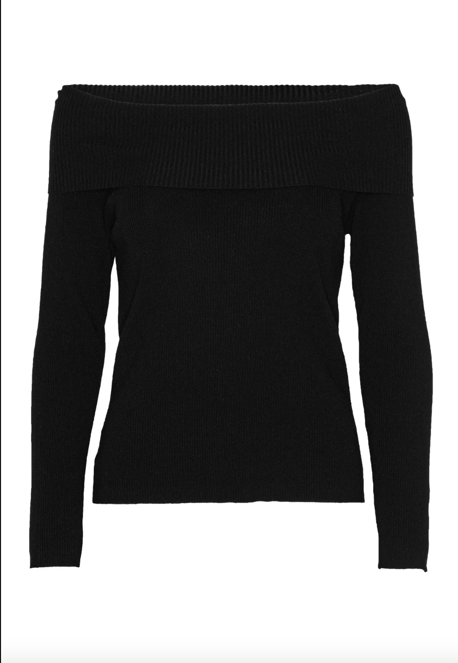Rib Off Shoulder Blouse - Overdeler