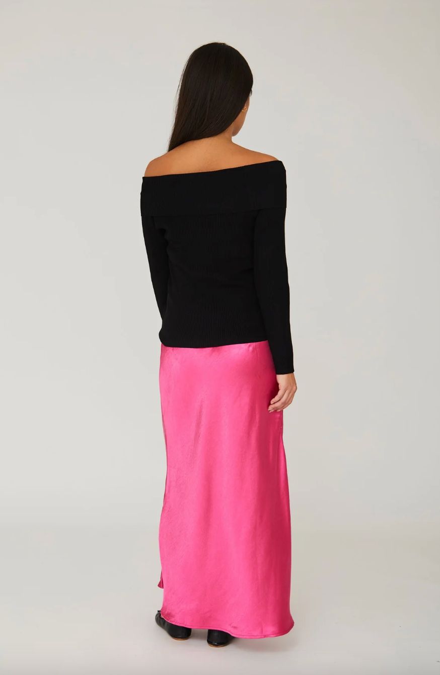 Rib Off Shoulder Blouse - Overdeler